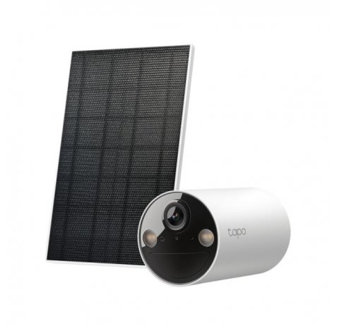 TP-Link TC82 Kit Camara de Seguridad IP WiFi  2K 3MP + Panel Solar Tapo A201 - Para Interior y Exterior - Vision Nocturna - Deteccion Mediante IA - Zona de Actividad Personalizable - Resistente al Agua y al Polvo IP65