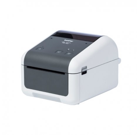 Brother TD-4425DN Impresora Termica de Etiquetas - Resolucion 203ppp - Velocidad 203mms - Conectividad de Red Integrada - Color Blanco/Gris
