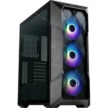 Cooler Master TD500 Mesh V2 Caja Gaming - Frontal MESH - 3 Ventiladores CF120 ARGB - Lateral Vidrio Templado - Soporta Refrigeracion Liquida - Color Negro