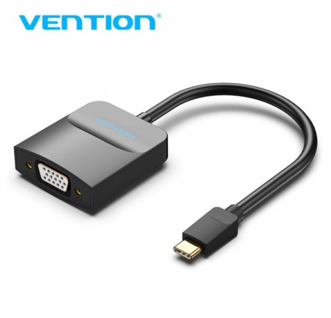 Vention Adaptador USB-C Macho a VGA Hembra - Color Negro