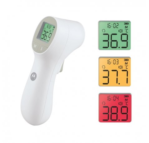 Motorola Nursery TE 95 Termometro sin Contacto - Pantalla Iluminada - Alerta de Fiebre - Color Blanco