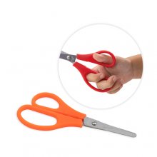 Faibo Tijeras Escolares Confort para Zurdos 13.5cm - Punta Redonda - Acero Inoxidable - Empuñadura de Plastico - Colores Surtidos (10 uds)