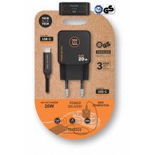 TechOneTech Cargador de Pared UltrarrÃ¡pido GaN 20W Negro + Cable USB-C