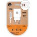 TechOneTech Cargador Doble de Pared + Cable USB-A a USB-C 1m - Recubierto de Nylon Trenzado Blanco