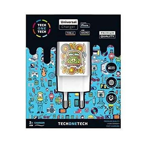 TechOneTech Green Champer Cargador Doble de Pared USB-A - Alto Rendimiento