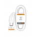 TechOneTech Cable BASIK USB-A Macho a USB-C Macho 1m - Recubierto Nylon Trenzado Blanco