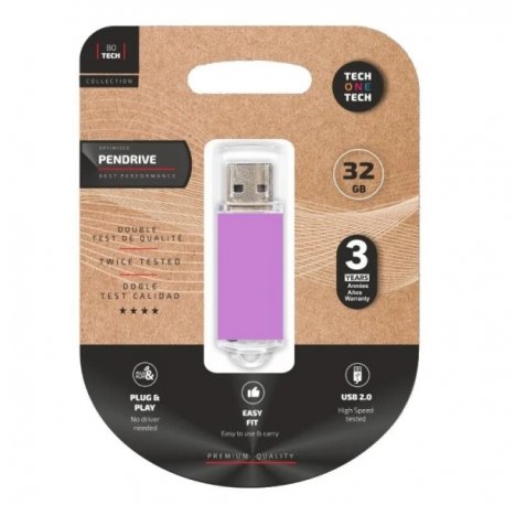 TechOne Tech Basic Light Purple Memoria USB 2.0 16GB (Pendrive)