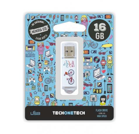 TechOneTech Be Bike Memoria USB 2.0 16GB (Pendrive)
