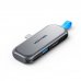 Vention Estacion de Docking - Acoplamiento sin Cables con USB-C Macho - Power Delivery 100W - HDMI 4K - USB-C - USB-A - Tarjeta TF - Color Gris
