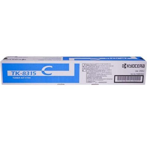 Kyocera TK8315 Cyan Cartucho de Toner Original - 1T02MVCNL0 / TK8315C