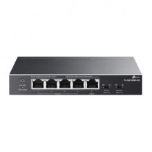 TP-Link TL-SG1005P-PD Switch 5 Puertos RJ45 1Gbps - Alcance hasta 250m con Cable - Conmutacion hasta 10Gbps - Recuperacion Automatica - Plug and Play - Carcasa Metalica - Color Negro