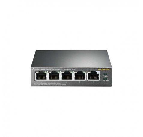 TP-Link Switch de Sobremesa - 5 Puertos Gigabit con 4 Puertos PoE