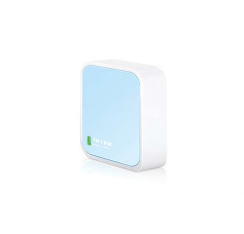 TP-Link Router inalambrico Nano N 300Mbps - 1 EP ETH - 1 EP Micro USB -Antena Interna - Color Blanco/Azul