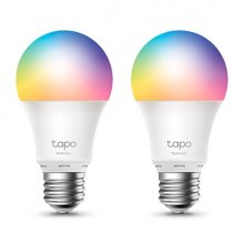 TP-Link TL13E Pack de 2 Bombillas Inteligentes RGB - Casquillo E27 - Intensidad Regulable - WiFi - Compatible con Asistente de Voz - Control con App - Multicolor
