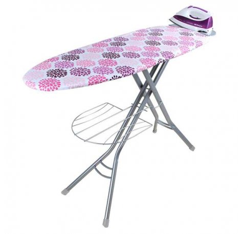 Orbegozo TP 3500 Tabla de Planchar Practica y Comoda - Rejilla de Acero Resistente - Altura Ajustable hasta 93cm - Funda de Algodon 100% - Plegable y Facil de Guardar - Toma de Corriente Homologada