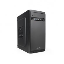 Tooq Dodeka Ultra Caja Torre MicroATX - TamaÃ±o Disco Soportado 3.5", 2.5" - USB-A 2.0, USB-A 3.0, USB-C y Audio - Fuente de AlimentaciÃ³n 500W - Color Negro