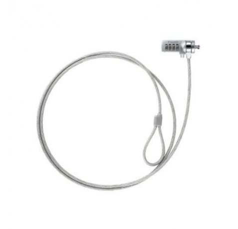 Tooq Cable de Seguridad Universal con Combinacion para Portatiles - Bloqueo de 4 Digitos - Acero 4.5mm - Longitud 1.50m