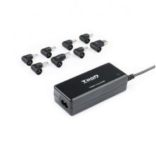 Tooq Cargador Universal Automatico para Portatil 65W - USB - 8 Adaptadores - Voltaje 18.5-20V