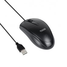 Tooq TQM-1001-B Raton USB - 1000dpi - 3 Botones - Uso Ambidiestro - Cable 1.3m - Color Negro