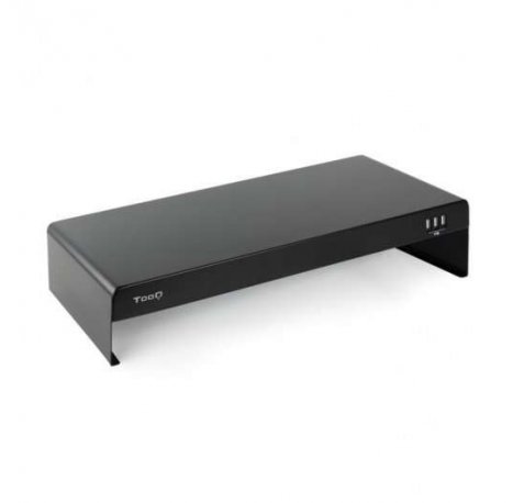 Tooq Soporte Elevador para Monitor o Portatil - 3x USB 2.0 - Peso Max. 20kg - Color Negro