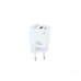Tooq Cargador de Pared USB-C/PD + USB-A/QC 20W - Color Blanco