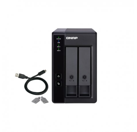 QNAP TR-002 Caja de Expansion RAID USB 3.0 - 2 Bahias 2.5", 3.5" - Ventilador 70mm