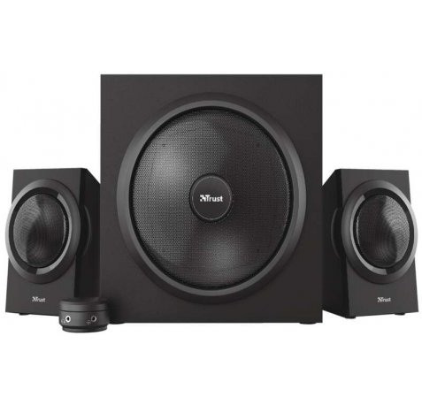 Trust Yuri Sistema de Altavoces 2.1 120W - Subwoofer 30W - Control de Bajos - Cable de 1.50m - Color Negro