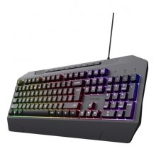 Trust Gaming GXT 836 Evocx Teclado Gaming USB - 12 Teclas Multimedia - Antighosting - Iluminacion LED - Color Negro