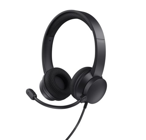 Trust Auriculares Ayda con Microfono Cancelacion de Ruido - Conexion USB y USB-C - Control de Volumen y Silencio en el Auricular