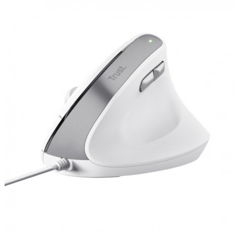Trust Ergo Bayo Teclado - DPI Ajustable 800-2400ppp - 6 Botones - Cable 150cm -Color Blanco
