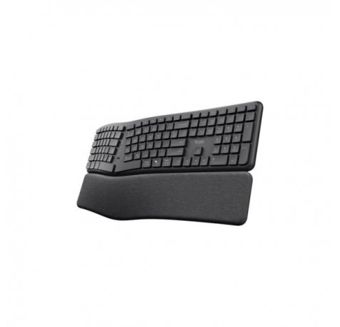 Trust Keyra Teclado Inalambrico Bluetooth - Multidispositivo - Teclas Ergonomicas y Silenciosas - Coloe Negro