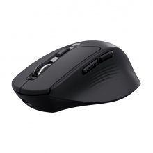 Trust Niven Raton Inalambrico de 7 Botones - Ajustable hasta 3200dpi - Bluetooth - Recargable - Indicadores LED - Clic Silencioso - Receptor USB-C - Multidispositivo - 44x73x110mm - Color Negro