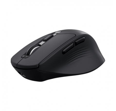 Trust Niven Raton Inalambrico de 7 Botones - Ajustable hasta 3200dpi - Bluetooth - Recargable - Indicadores LED - Clic Silencioso - Receptor USB-C - Multidispositivo - 44x73x110mm - Color Negro