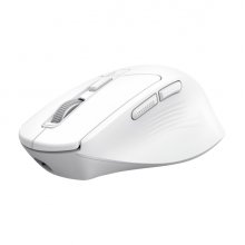 Trust Niven Raton Inalambrico de 7 Botones - Ajustable hasta 3200dpi - Bluetooth - Recargable - Indicadores LED - Clic Silencioso - Receptor USB-C - Multidispositivo - 44x73x110mm - Color Blanco