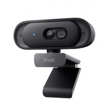 Trust Tomar Webcam QHD 2K - Cable 2m - Microfono Incorporado - Balance de Blancos Automatico - Modo de Privacidad - Rosca 1/4" - Campo de Vision de 76 Grados - 53x55x93mm - Color Negro
