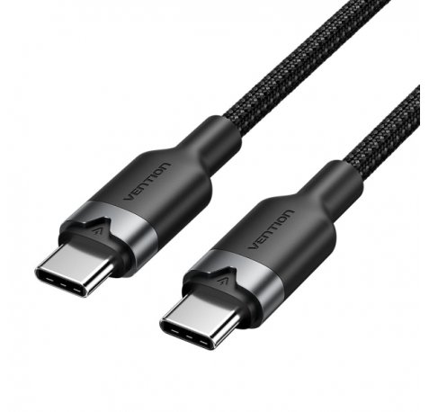 Vention Cable USB-C a USB-C 3A 60W - 1m - Trenzado - Color Negro