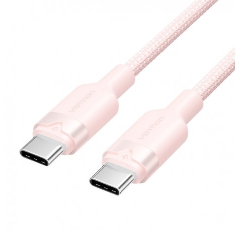 Vention Cable USB-C a USB-C 3A 60W - 2m - Trenzado - Color Rosa