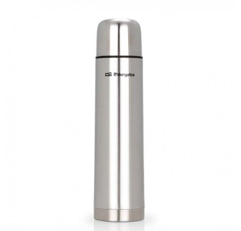 Orbegozo TRL 10060 Termo Inoxidable - Mantiene Liquidos Frios por 24H y Calientes por 12H - Capacidad 1000ml - Tapon Dosificador - Antioxidante y sin Olores