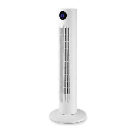 Orbegozo TWM 0960 Ventilador de Torre - Potente Motor de 60W - Altura de 78cm - Panel LED con Indicador de Temperatura - Funcion Temporizador de 12h - Silencioso - Mando a Distancia