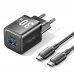Vention Cargador de Pared GaN USB-C 30W - Cable USB-C 1m - Color Negro
