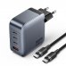 Vention Cargador de Pared - 100W - GaN - Cable de 1m Incluido - 3xUSB-C - USB-A - Carga Rapida - Color Gris