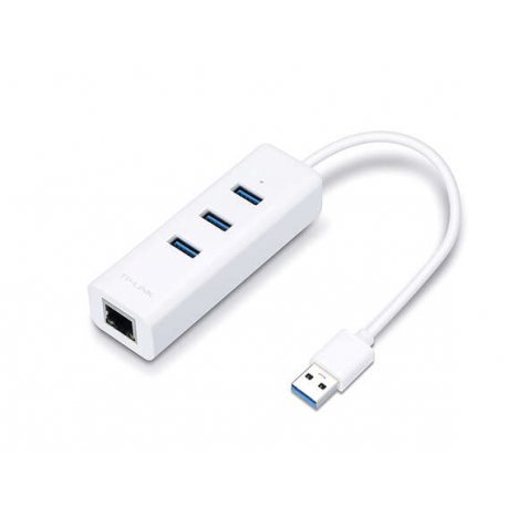 TP-Link UE330 Hub de 3 Puertos USB 3.0 y Adaptador Ethernet Gigabit