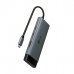 TP-Link UH7020C Hub 7 en 1 - Power Delivery 100W - HDMI 4K - 2xUSB-C - 2xUSB-A - SD - MicroSD - Cable USB-C de 18cm - Aluminio - Plug and Play - Color Negro y Gris