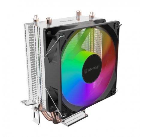 Unykach Unycool H21 ARGB Disipador CPU - Multisocket Universal - Ventilador 90mm - Iluminacion ARGB - Color Negro