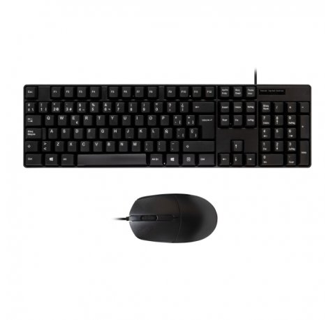 Unykach UK50545 Pack de Teclado + Raton 1200dpi OEM - 3 Botones - Uso Ambidiestro - Color Negro