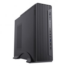 Unykach UK2012 Slim Caja Torre MicroATX + Fuente de Alimentacion SFX 300W 80+ Bronze - TamaÃ±o Disco Soportado 3.5", 2.5" - USB-A 3.0 / 2.0, USB-C y Audio - Color Negro