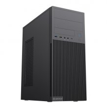 Unykach Aero C360 Caja ATX - Fuente de Alimentacion 500W Incluida - Soporte para 5,25" 3.5" y 2.5" - USB-A 2.0/3.2 / tipo C y Audio - Color Negro