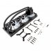 Unykach Aquastorm 360 Kit de Refrigeracion Liquida - 3 Ventiladores de 120mm - Iluminacion RGB - Visualizacion Temperatura CPU - Tubo de 38mm