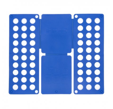 Innovagoods Doblador de Ropa - Polipropileno - Plegable - Uso Sencillo - Compacto - 24x59x1cm - Color Azul