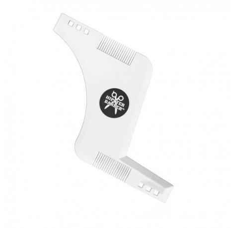 Innovagoods Hipster Barber Plantilla para Afeitado de Barba Preciso - Policarbonato - 17x11.5x0.1cm - Color Transparente